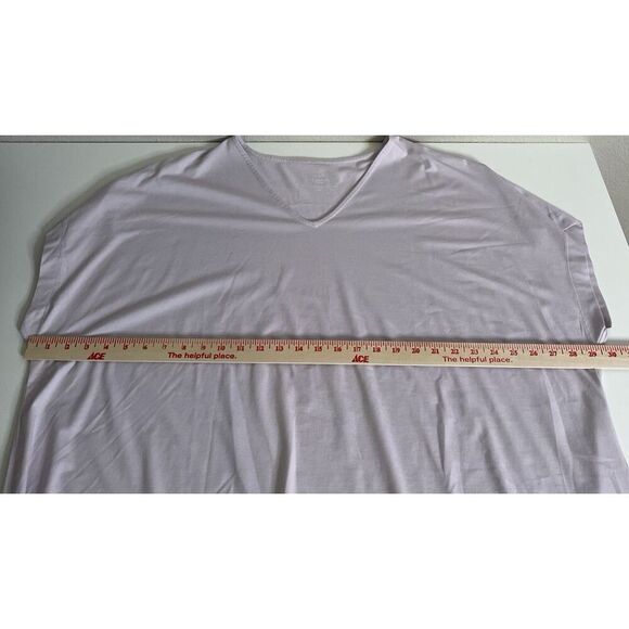 J.Jill Plus Size 3X Luxe SuPima Cotton V-Neck Easy Tee Shirt SS Lavender #6 - Picture 4 of 6